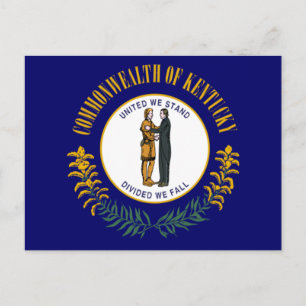 Cartão Postal Kentucky: Bandeira do Estado dos EUA Commonwealth 