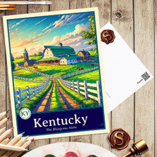 Cartão Postal Kentucky Cartão-postal Sombreado do Cel do Estil