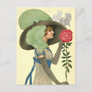 Cartão Postal Kentucky Derby Hat & Rosa Postcards Horse Racing