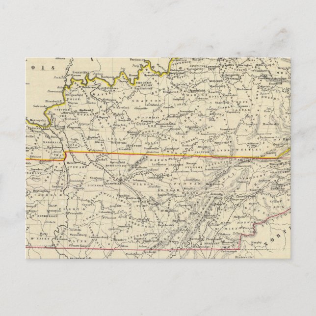 Cartão Postal Kentucky e Tennessee (Frente)