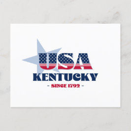 Cartão Postal Kentucky em Red, White e Blue Postcard