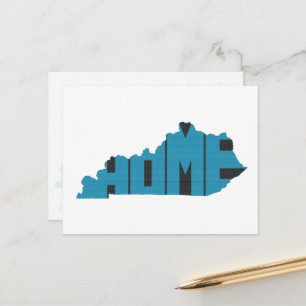 Cartão Postal Kentucky Home State Blue Word Art