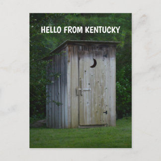 cartão postal KENTUCKY OUTHOUSE