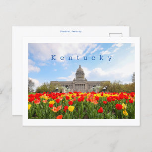 Cartão Postal Kentucky Postcard com a capital do estado Frankfor