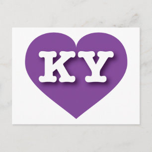 Cartão Postal Kentucky Purple Heart - Eu amo KY