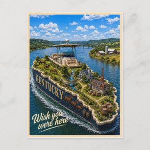 Cartão Postal Kentucky   Wish You Were Here   Série de Estados