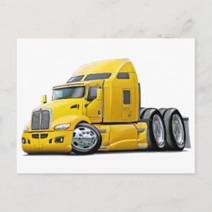 Cartão Postal Kenworth 660 Caminhão Amarelo