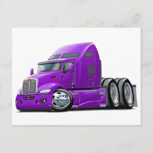 Cartão Postal Kenworth 660 Caminhão Roxo