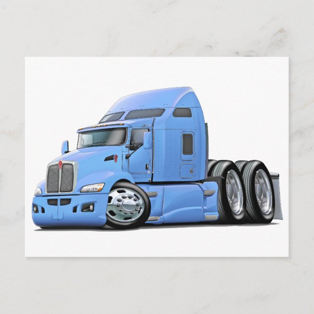 Cartão Postal Kenworth 660 Lt Blue Truck (Frente)