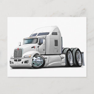 Cartão Postal Kenworth 660 White Truck