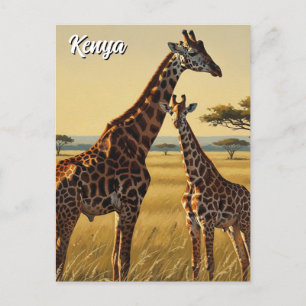 Cartão Postal Kenya Masai Mara Girafas Viagem