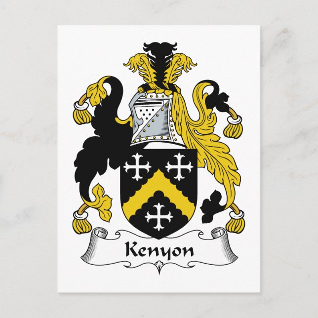 Cartão Postal Kenyon Family Crest (Frente)