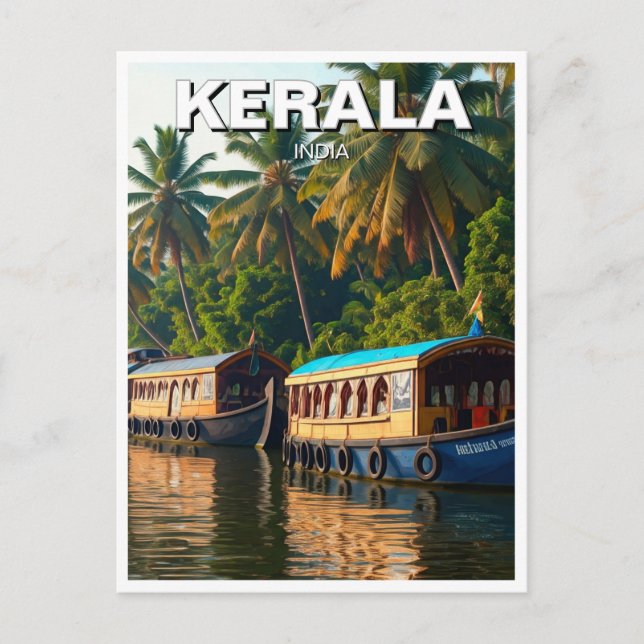 Cartão Postal Kerala Índia (Frente)