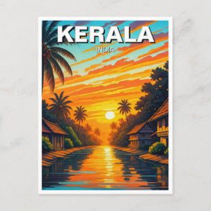 Cartão Postal Kerala India Sunset