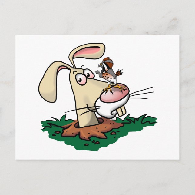 Cartão Postal Kestrel e Rabbit (Frente)