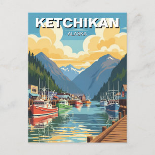Cartão Postal Ketchikan Alaska Viagem