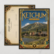 Ketchum Idaho Arte Deco Vintage Era de Ouro