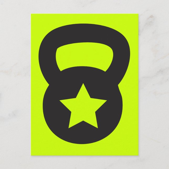 Cartão Postal Kettlebell Com Uma Estrela Vazia (Frente)