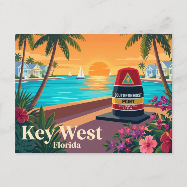 Cartão Postal Key West Flórida (Frente)