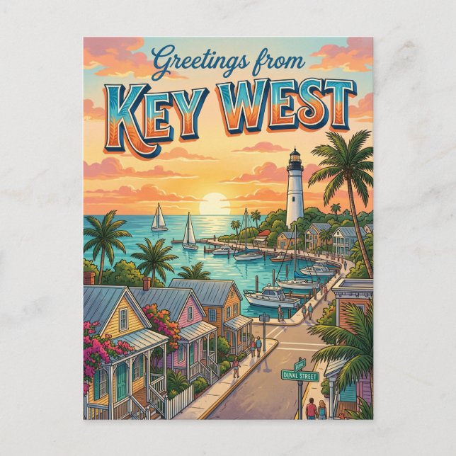 Cartão Postal Key West, Flórida (Frente)