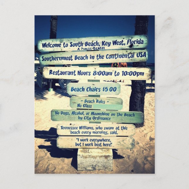 Cartão Postal Key West Florida (Frente)