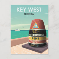 Key West Florida Mile Zero Viagens vintage
