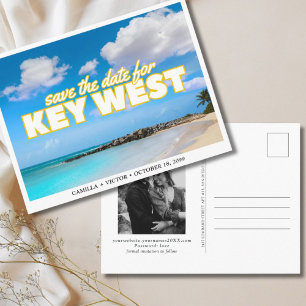 Cartão Postal Key West Wedding Salve o Cartão-Postal de Data