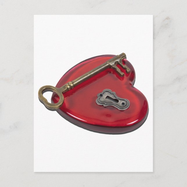 Cartão Postal KeyHoleKeyRedHeart071611 (Frente)