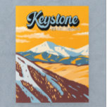 Cartão Postal Keystone Colorado Winter Ski Area Vintage<br><div class="desc">Keystone Winter art design mostrando a paisagem de inverno.</div>