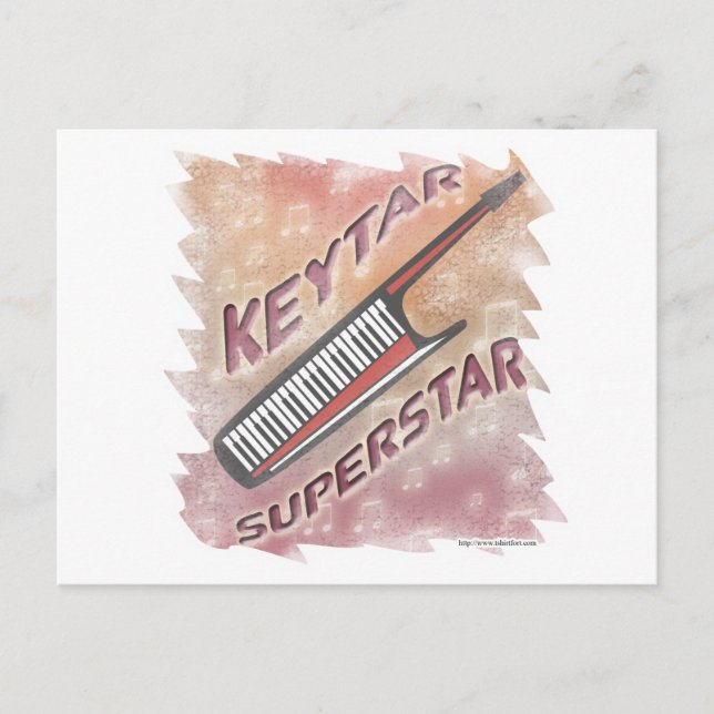 Cartão Postal Keytar Superstar (Frente)