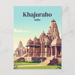 Cartão Postal Khajuraho Índia