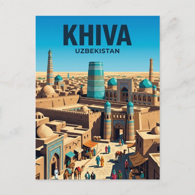 Cartão Postal Khiva Uzbequistão (Frente)