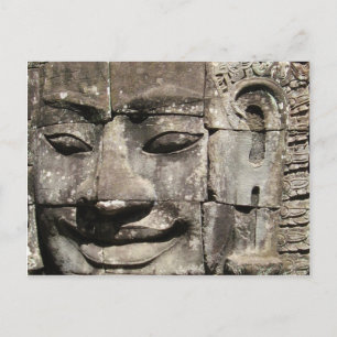 Cartão Postal Khmer Stone Face ... Bayon Temple, Camboja