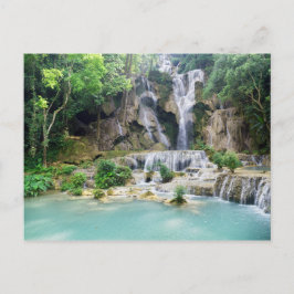 Cartão Postal KhYoung Si Falls, Forest Waterfall, Laos