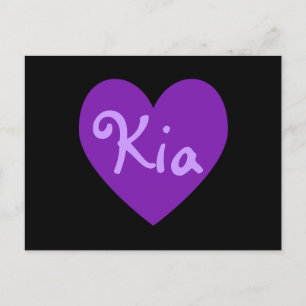 Cartão Postal Kia em roxo