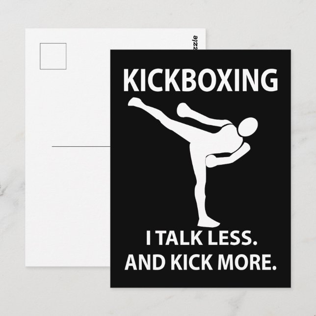 Cartão Postal Kickboxer do Kickboxer de Combate de Kickboxer (Frente/Verso)
