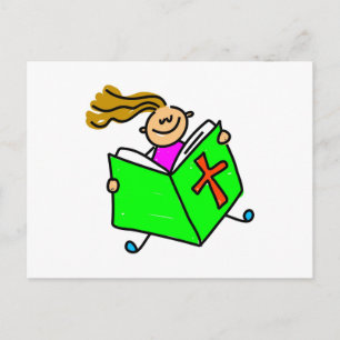 Cartão Postal Kid bíblia
