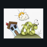 Cartão Postal Kids Inchworm House<br><div class="desc">Kids Inchworm House</div>