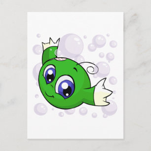 Cartão Postal Kiko verde nadando através do lago Kiko