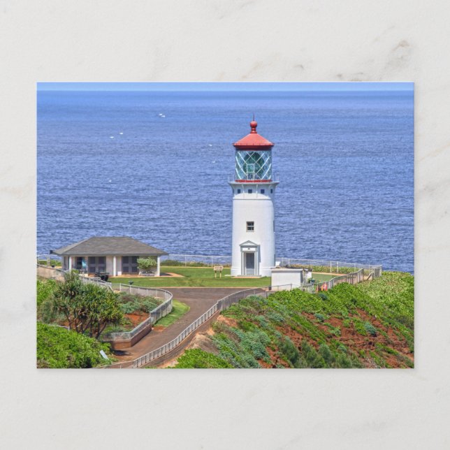 Cartão Postal Kilauea Lighthouse em Kauai, Havaí (Frente)