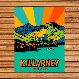 Cartão Postal Killarney, Ireland Lake Art Viagem