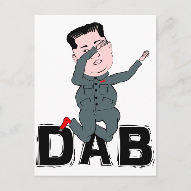 Cartão Postal Kim Jong-Un Dabbing (Frente)