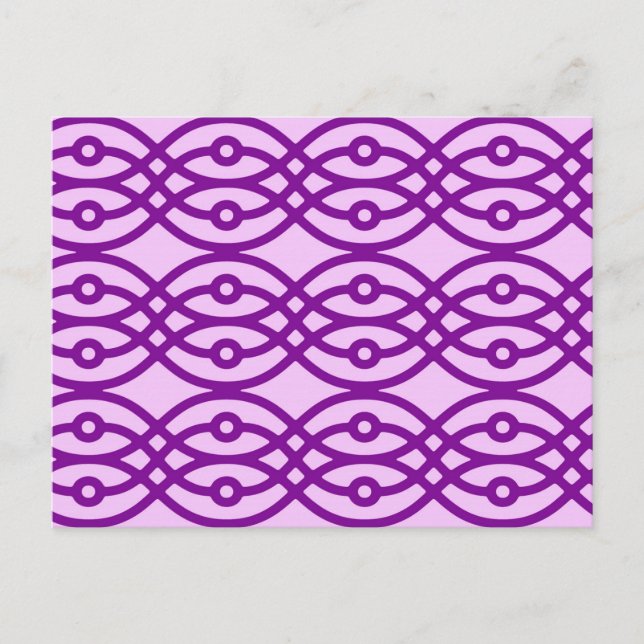 Cartão Postal Kimono impressão, lavanda e roxo (Frente)