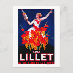 Cartão Postal Kina Lillet Vintage PosterEurope