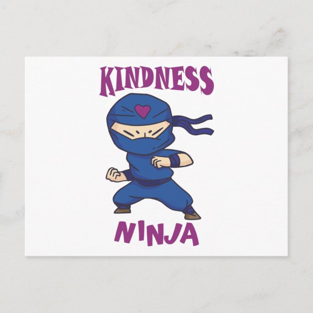 Cartão Postal Kindness Ninja, Fight against Bullying (Frente)