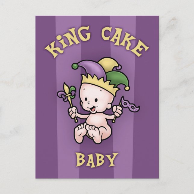 Cartão Postal King Cake Baby (Frente)