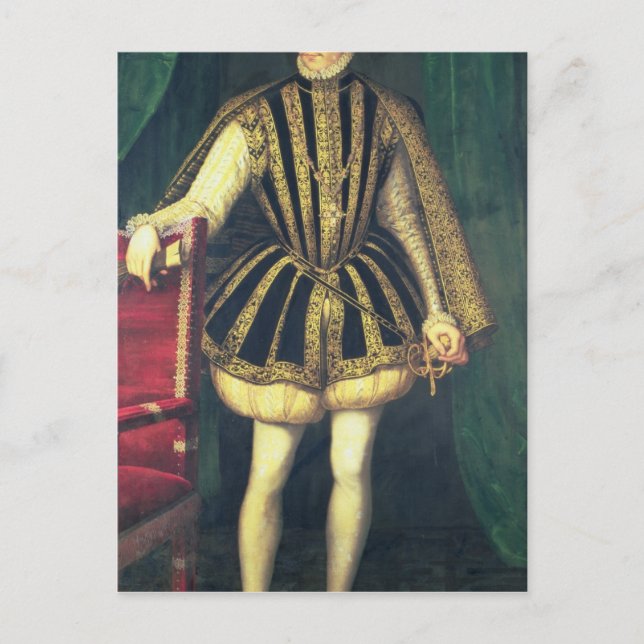 Cartão Postal King Charles IX de França, c.1565 (Frente)