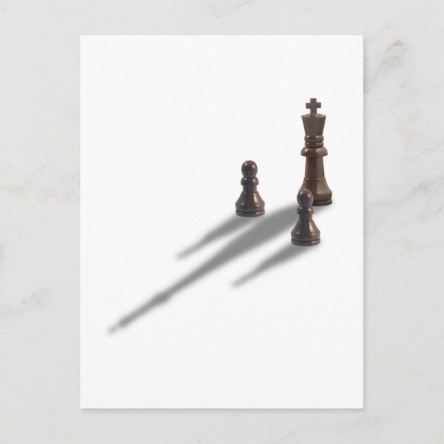 Cartão Postal King e dois Pawns (Frente)
