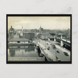 Cartão Postal King George V Bridge, Glasgow, Scotland Vintage
