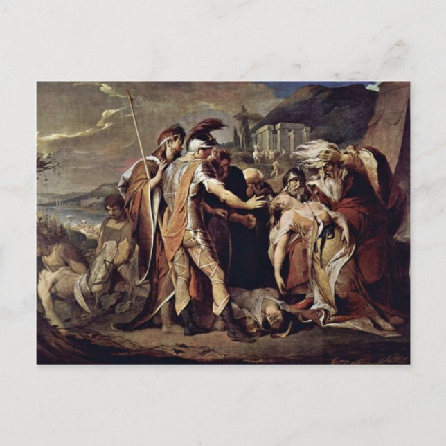 Cartão Postal King Lear Mourns Cordelia Por Barry James (Frente)